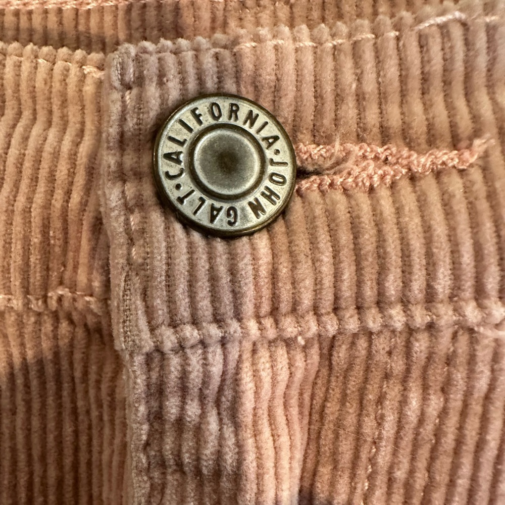 John Galt Mauve Corduroy Mini Skirt E-2 View 3